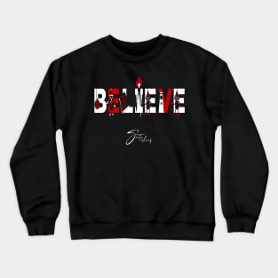 Believe With Santa Claus Signature Christmas Gifts Crewneck Sweatshirt